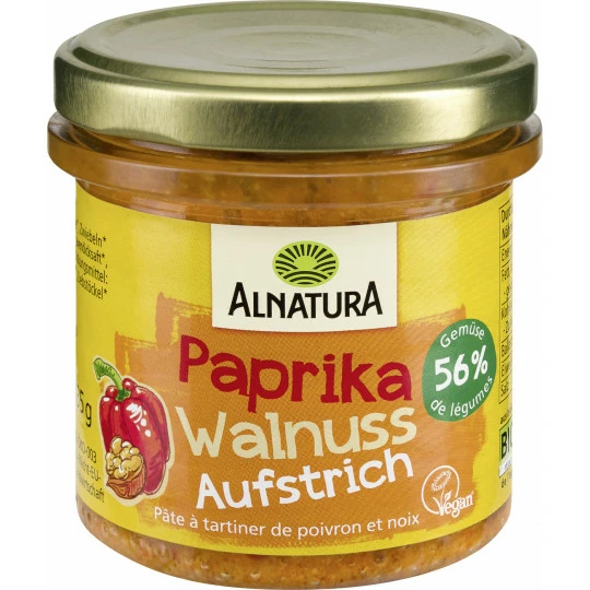Alnatura Bio Paprika Walnuss Aufstrich 135G 1 Alnatura Bio Paprika Walnuss Aufstrich 135G