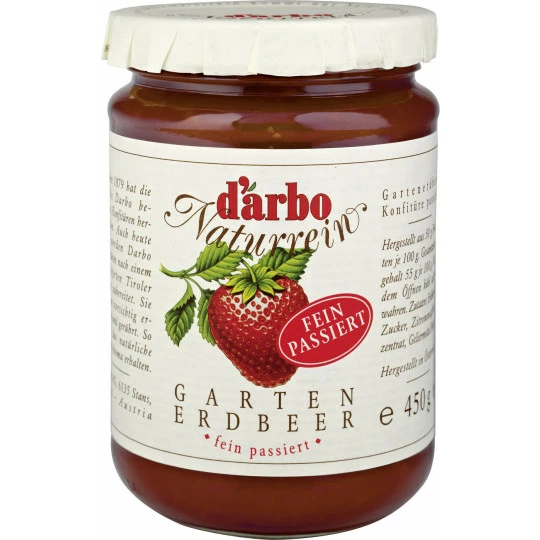 Darbo Konfitüre Naturrein Erdbeer Fein Passiert 450 G 1 Darbo Konfitüre Naturrein Erdbeer Fein Passiert 450 G