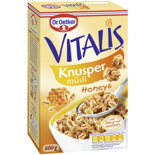 Dr. Oetker Vitalis Knusper Honeys 600G 1 Dr. Oetker Vitalis Knusper Honeys 600G