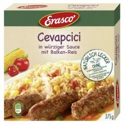 Erasco Cevapcici In Würziger Sauce Mit Balkan-Reis 375G