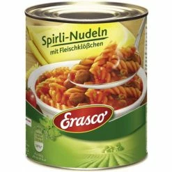Erasco Spirli-Nudeln Mit Fleischklößchen 800G