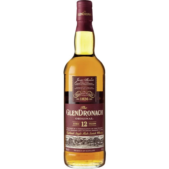 Glendronach Whisky 12 Jahre 43% 0,7L 1 Glendronach Whisky 12 Jahre 43% 0,7L