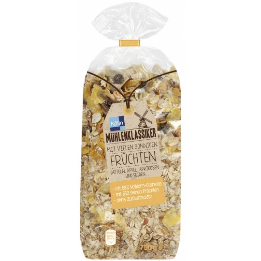 Kölln Mühlenklassiker Mit Vielen Sonnigen Früchten 750G 1 Kölln Mühlenklassiker Mit Vielen Sonnigen Früchten 750G