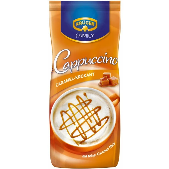 Krüger Family Cappuccino Caramel-Krokant Im Nachfüllbeutel 500G 1 Krüger Family Cappuccino Caramel-Krokant Im Nachfüllbeutel 500G