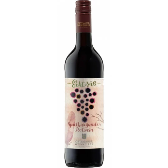 Ortenauer Weinkeller Echt Süß Spätburgunder Rotwein 0,75L 1 Ortenauer Weinkeller Echt Süß Spätburgunder Rotwein 0,75L