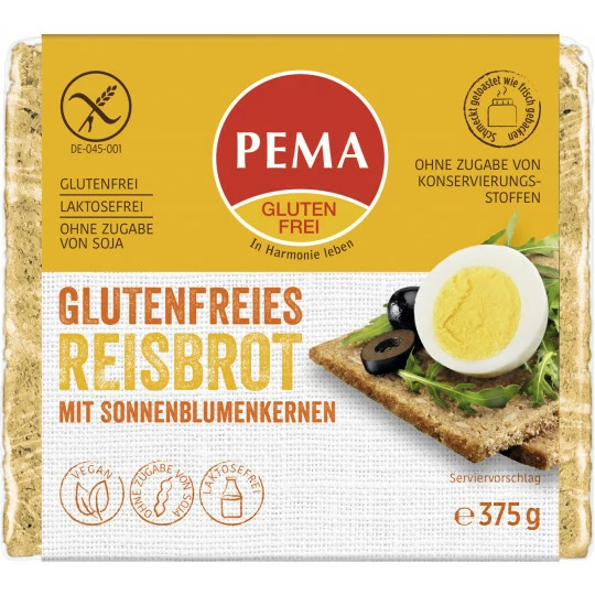 Pema Reis-Brot Glutenfrei 375G 1 Pema Reis-Brot Glutenfrei 375G