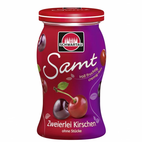 Schwartau Samt Zweierlei Kirschen 270G 1 Schwartau Samt Zweierlei Kirschen 270G