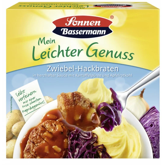 Sonnen Bassermann Mein Leichter Genuss Zwiebel-Hackbraten 400G 1 Sonnen Bassermann Mein Leichter Genuss Zwiebel-Hackbraten 400G